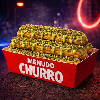 Churros con Salsa de Pistacho y Pistacho (x6)