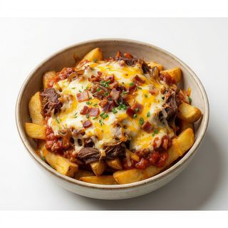 Patatas Con Queso Y Carne