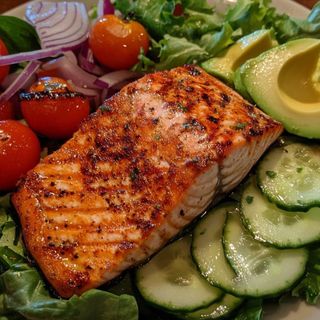 Salmon fresco a la plancha