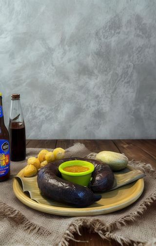 Morcilla Con Papa Criolla Y Hogao