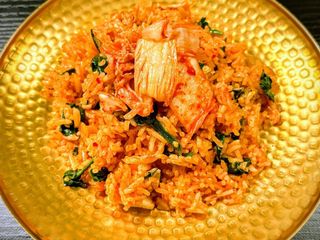 Arroz con kimchi