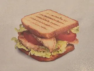 Sandwich vegetal de pollo