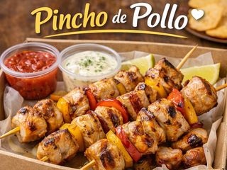 Pincho de Pollo enchuzado.