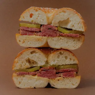 Bagel with Pastrami (Rooftop Smoke House)
