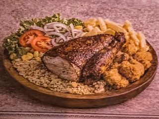 Un 1/4 de pollo a la brasa