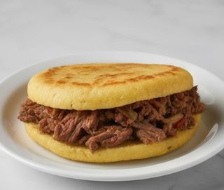 Arepa De Carne Mechada