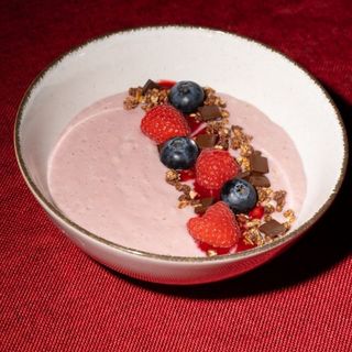 Papilla de avena con bayas