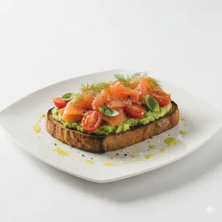 Tostada De Salmón Y Tomate