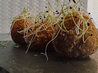 Croqueta de gamba y carabinero