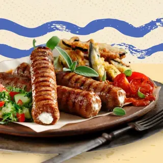 Kebab de ternera relleno de queso