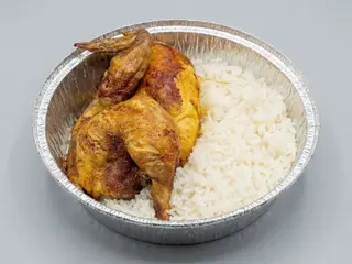 1/2 pollo alast con arroz