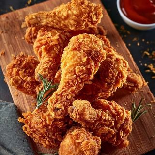 6 unidades pollo crispy crujiente con patatas y bebida