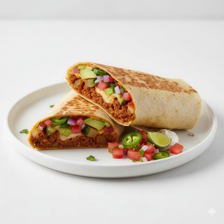 Wrap de verduras hervidas