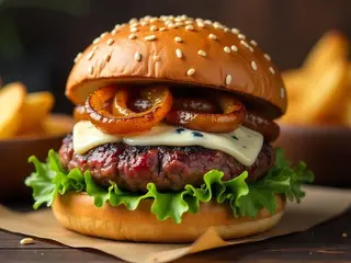 Hamburguesa de ternera con queso