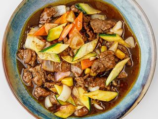 Ternera con salsa de ostras