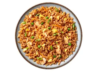 Arroz frito con pollo