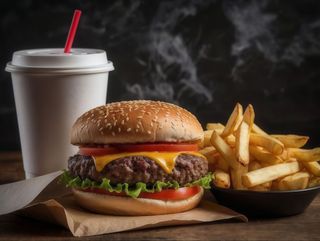 Menu de hamburguesa de ternera