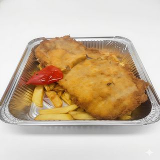 Cachopo de cecina y queso de cabra