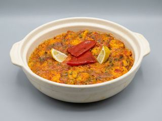 Arroz con pixin y gambas