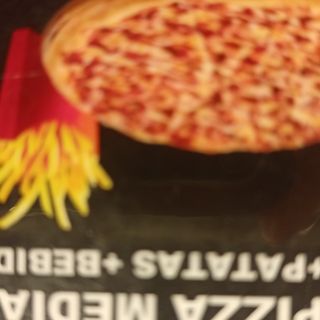 Menú Pizza mediana