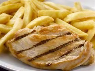 pechuga de pollo a la plancha patata frita