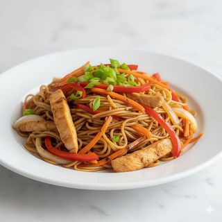 Fideo Frito Con Pollo