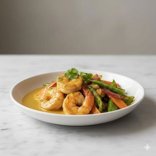 Langostino Con Salsa De Curry