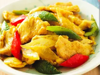 Pollo con champiñones