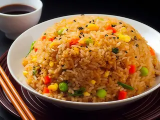 Arroz negro salteado