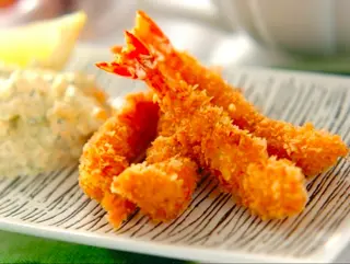 Gambas fritas estilo Japones