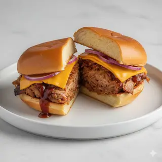 Hamburguesa de pulled pork bbq