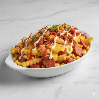 Salchipapas fuego