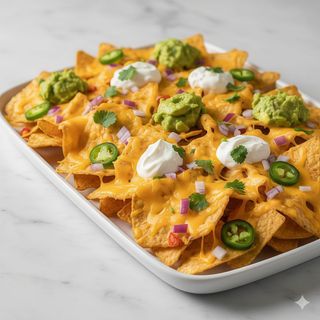 Tapa de nachos a fuego