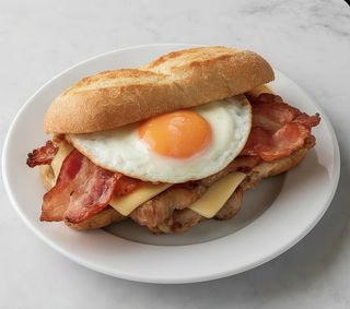 Bocadillo Lomo, Queso, Bacon Y Huevo
