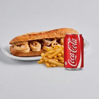 2 MENU Bocadillo De Calamar Te Regalo Patata + Alitas