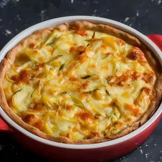 Patatas y carne gratinado+bebida
