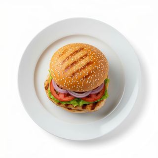 Hamburguesa de pollo semi completa