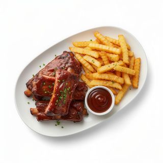 Costilla con salsa barbacoa