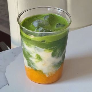 Matcha leche avena y mango