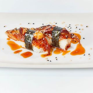 Niguiri unagui y foie (2 uds.)