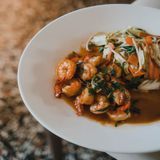 Langostinos teppanyaki