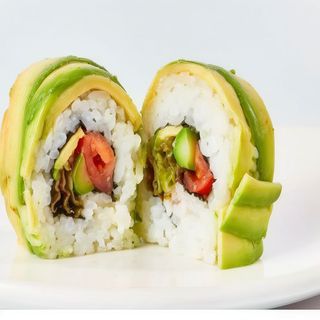 Vegano cubierto de aguacate roll (8 uds.)