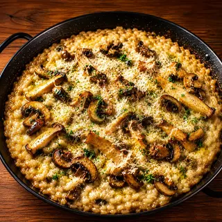 Arroz de parmesano y setas XL