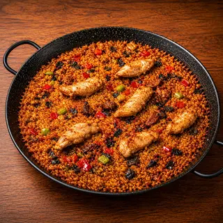 Arroz de secreto ibérico y setas XL