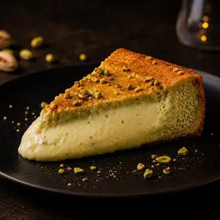Tarta De Queso Casera Con Pistacho