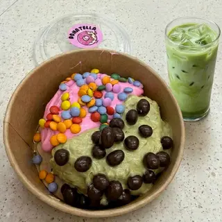 Donatella + Iced Matcha