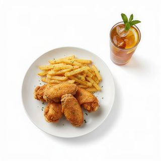 Menú plato de alitas (5 uds.)