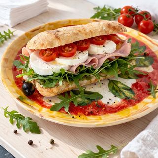 Panuozzo with Ham and Mozarella