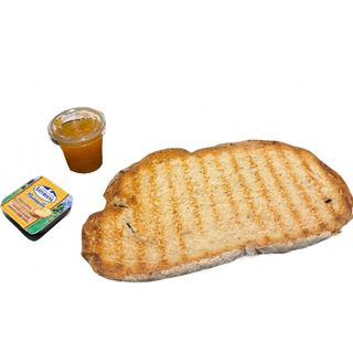 Tosta mermelada y mantequilla