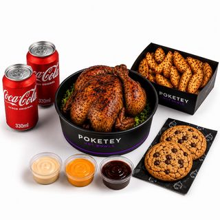 Combo Dúo: Pollo + Patatas Gajo + Postre